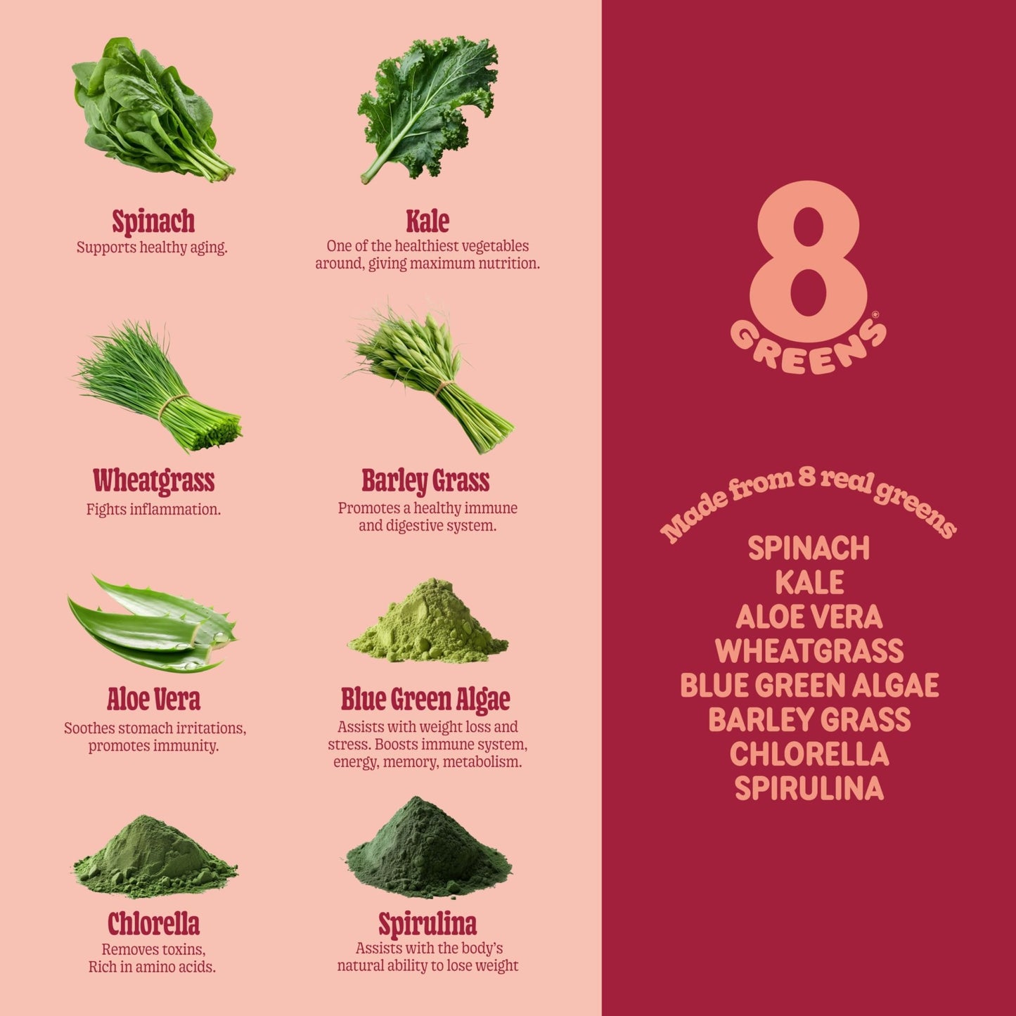 8Greens Supergreens Gummies | Super Greens Powder Superfood Gummy for Metabolism, Immunity & Focus, Digestive Health Enzymes, Organic: Chlorella, Spirulina, Aloe Vera, Peach Flavor, 200 Count - dailyvitalstore