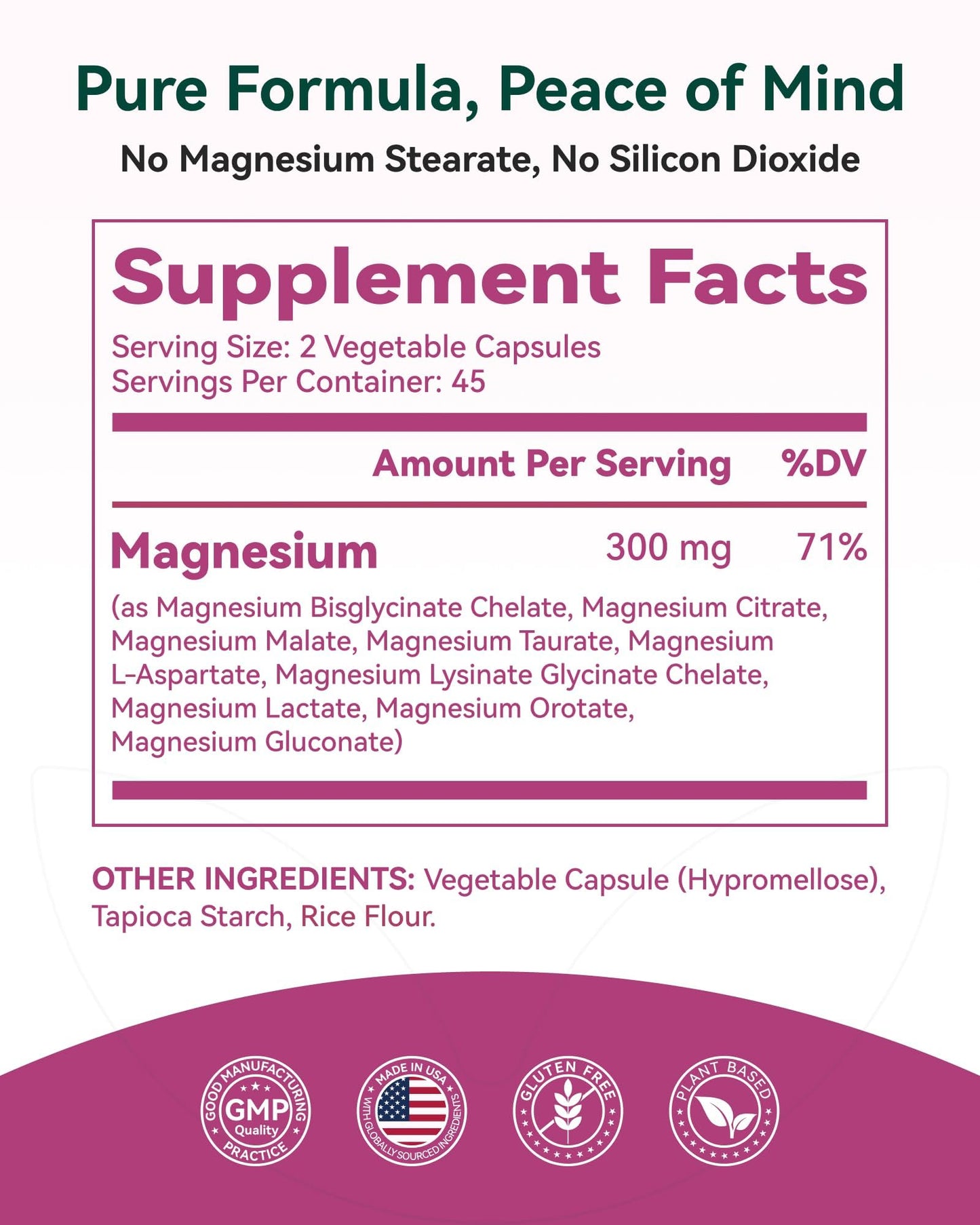 9-in-1 Magnesium Complex, 300mg Magnesium from 9 Organic Forms, Glycinate, Citrate, Malate, High Absorption for Sleep & Relaxation, Energy & Muscle Support, 90 Capsules - dailyvitalstore