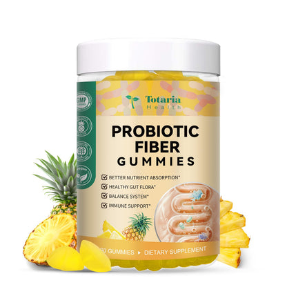 9-in-1 Probiotic Prebiotic Fiber Gummies for Adults & Teens, Fiber Supplement Pro with 5 Billion CFU Bacillus Coagulans, Psyllium Husk, FOS, Inulin, ACV for Digestion - dailyvitalstore