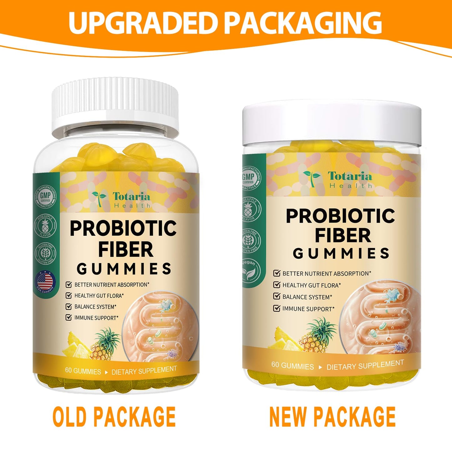 9-in-1 Probiotic Prebiotic Fiber Gummies for Adults & Teens, Fiber Supplement Pro with 5 Billion CFU Bacillus Coagulans, Psyllium Husk, FOS, Inulin, ACV for Digestion - dailyvitalstore