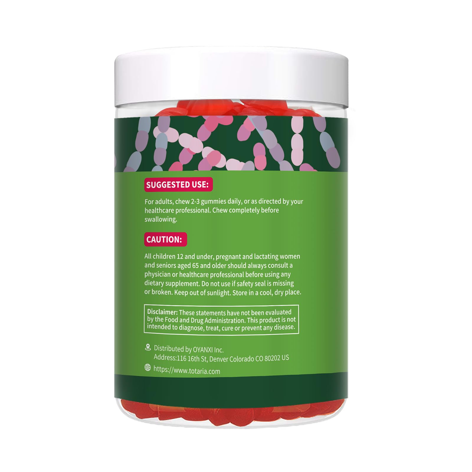 9-in-1 Probiotic Prebiotic Fiber Gummies for Adults & Teens, Sugar-free Fiber Supplement with Psyllium Husk, FOS, Inulin, ACV & 5 Billion CFU Bacillus Coagulans - dailyvitalstore