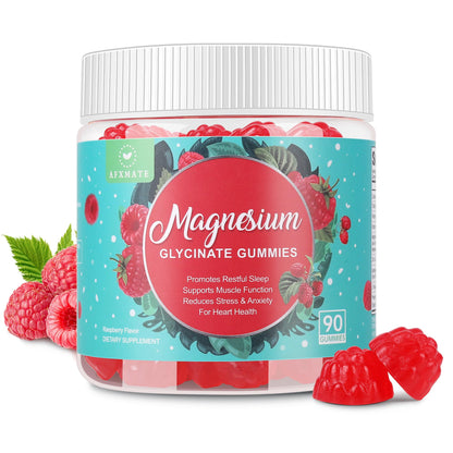 90 Count Magnesium Glycinate Gummies 400 mg - Sugar Free Magnesium Supplement for Adults with Glycinate & Malate, L-Theanine, Ashwagandha, Zinc, Vitamin B6 & D3, Supports Relaxation & Sleep - dailyvitalstore
