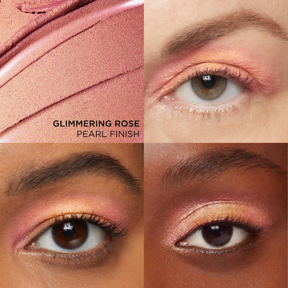 IT Cosmetics Superhero No-Tug Waterproof Eyeshadow Stick, Glimmering Rose (Rose Gold Pearl) - Longwear, Blendable Cream Eyeshadow with Built-In Primer - Suitable for Sensitive Eyes - 0.05 oz