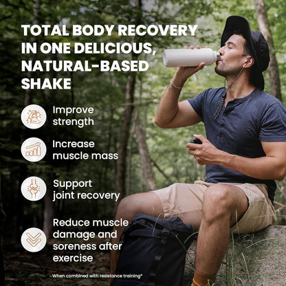 Protein Clinic - Collagen Protein Powder Recovery Shake, Vanilla | Dairy-Free with myHMB, CherryPURE and Prebiotic Fiber for Muscle, Joint and Digestive Support, Vitamin D3 and K2