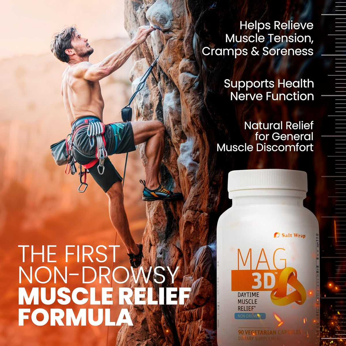 SaltWrap Joint & Muscle Recovery Bundle, Daytime - Collagen & Mag 3D | Made in USA GMP Facility, NSF Certified for Sport, Pairs Fortigel & Tendoforte with Alpha Lipoic Acid and Turmeric C3