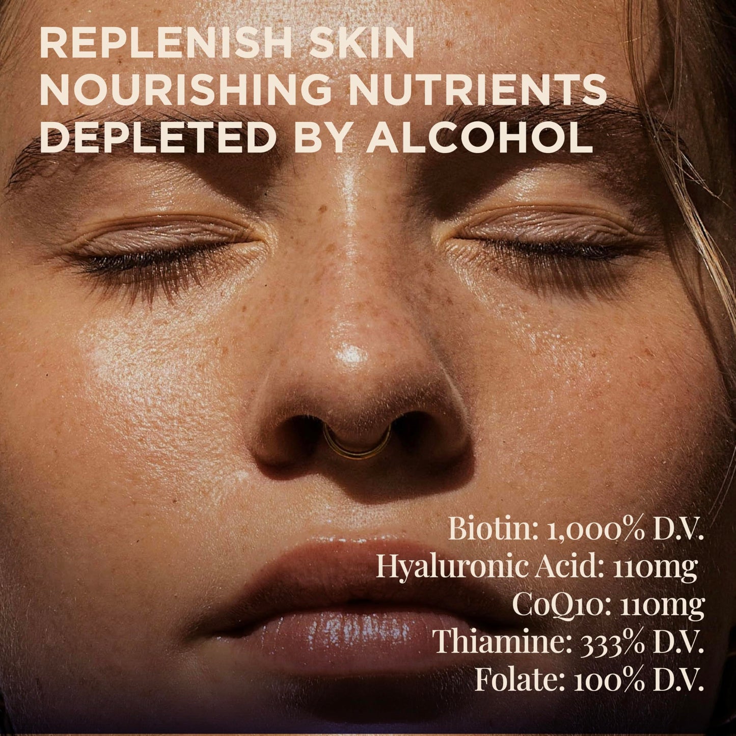 Nouel | Skin + Liver + Immunity Support | Recovery Supplement for Drinking | Milk Thistle, NAC, Hyaluronic Acid, CoQ10, Biotin,
