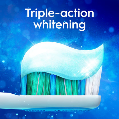 Crest 3D White Advanced, Teeth Whitening Toothpaste for Adults, 3.7 oz, 4 Pack, Cavity Protection Fluoride Toothpaste,