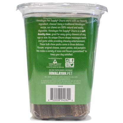 Himalayan Dog Chew Churro, Soft Yak Cheese Treat, Peanut Butter, 4 Sticks | 100% Natural, Soft Density Dental Support, Gluten Free, Healthy Safe Dog Treats for All Breeds and Ages, Lactose & Grain Free