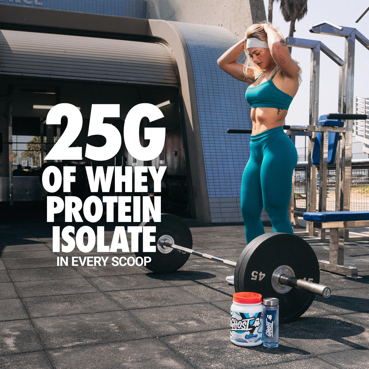 GHOST Clear Whey Isolate Protein Powder, Blue Raspberry - 1.4 LB Tub, 25G of Whey Protein - Post Workout Drink for Muscle Gain & Recovery – Sugar Free, Soy Free & Zero Fat, 20 Servings