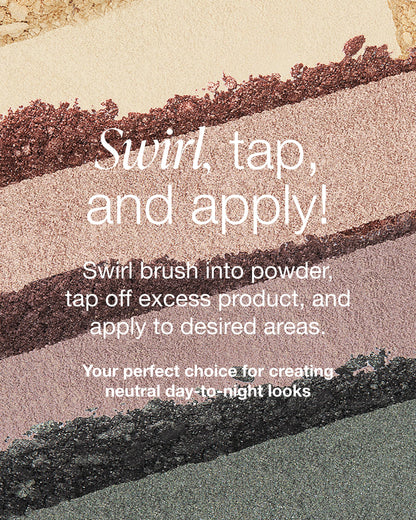 Mineral Fusion Eyeshadow Palette - Four Pressed Powder Shades in Matte, Satin, and Shimmer Finishes - Natural, Lightweight Vegan Eye Makeup - (Glamping)