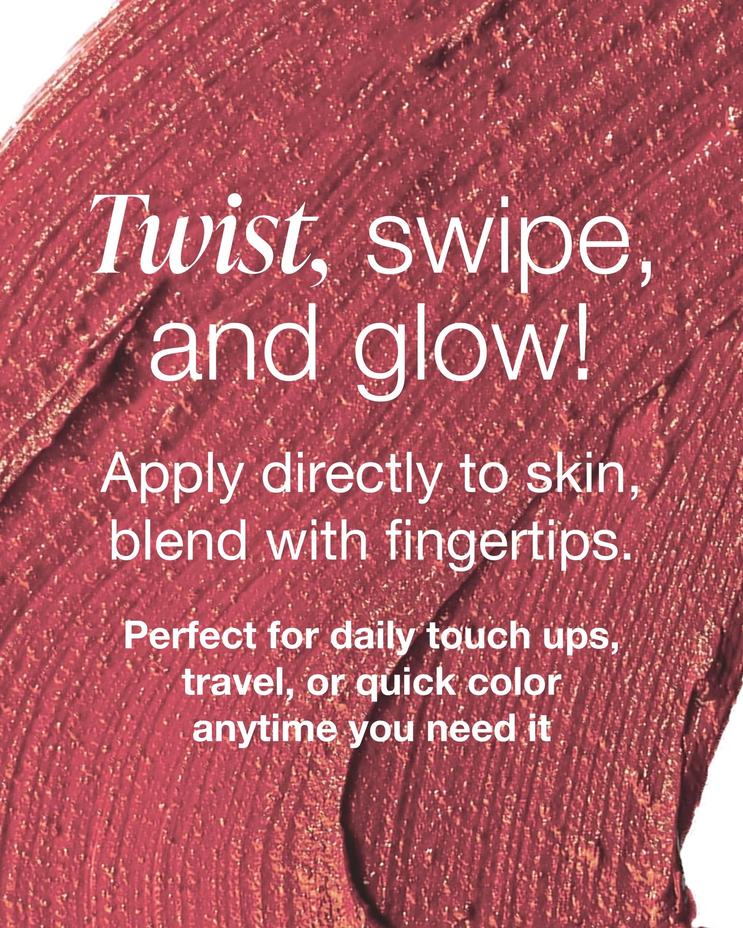 Mineral Fusion 3-in-1 Color Stick - Hydrating Tinted Cream Blush for Cheeks, Lip and Eye - Natural Multi Use Makeup (Berry Glow)