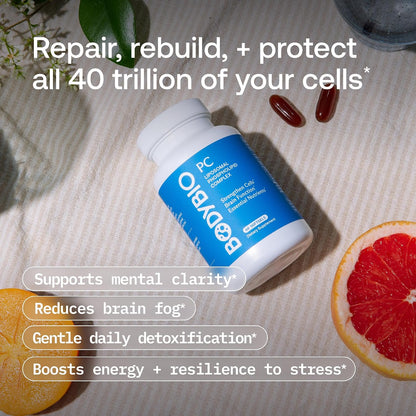 BodyBio PC - Phosphatidylcholine for Brain, Cellular & Cognitive Health | Mental Clarity, Healthy Aging & Gentle Daily Detox