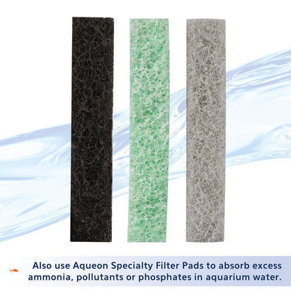 Aqueon Aquarium Fish Tank Replacement Filter Cartridges, Large - 3 Pack | Fish tank filter cartridge with activated carbon, rinse-install tab, change every 4 weeks, fits canister filter 200-400