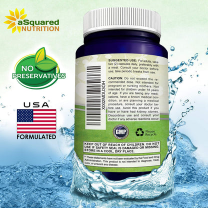 aSquared Nutrition Quercetin 1000mg with Zinc Supplement - 120 Capsules - Quercetin Dihydrate with Black Elderberry & Zinc - Max Strength Powder Complex