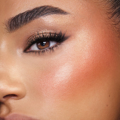 Charlotte Tilbury Mini Hollywood Blush & Glow Glide Palette, Powder Blush & Highlighter Compact, Face Makeup Duo, Travel Size Makeup Palette - Rich Terracotta Blush/Golden Sunset Highlighter