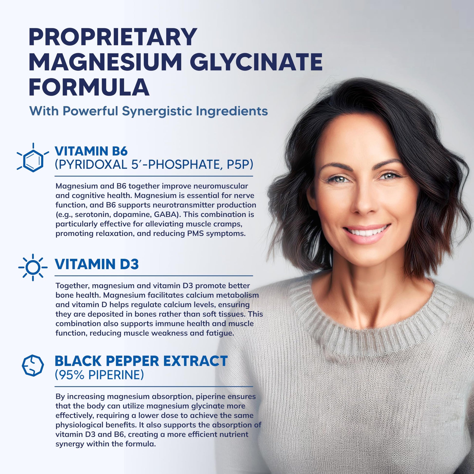 Magnesium Glycinate 1000mg with Vitamin D3 & B6-500mg per Capsule - Pure Elemental Mag Supplement Complex for Sleep, Muscle, Bone Health - Replace Gummies, Tablets & Powder - 120 Capsules aSquared NutritionBuy Supplements Australia