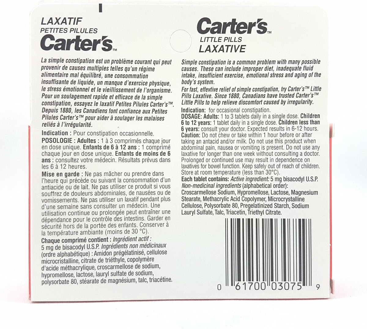 CARTER'S LITTLE PILLS 75'S