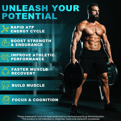 99.99% Creatine Monohydrate Gummies for Men Women 5g, 7-in-1 Pre-Workout Complex with BCAA, Taurine, B12/6 & Electrolytes, 6X Boost Energy, Muscle Strength & Recovery - dailyvitalstore