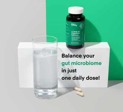 A dose of Digestive Balance-Gut Health Supplement-USDA-Kombucha, 7 Probiotic Strains and Prebiotics for Microbiome-Digestive Enzymes for Digestion - dailyvitalstore