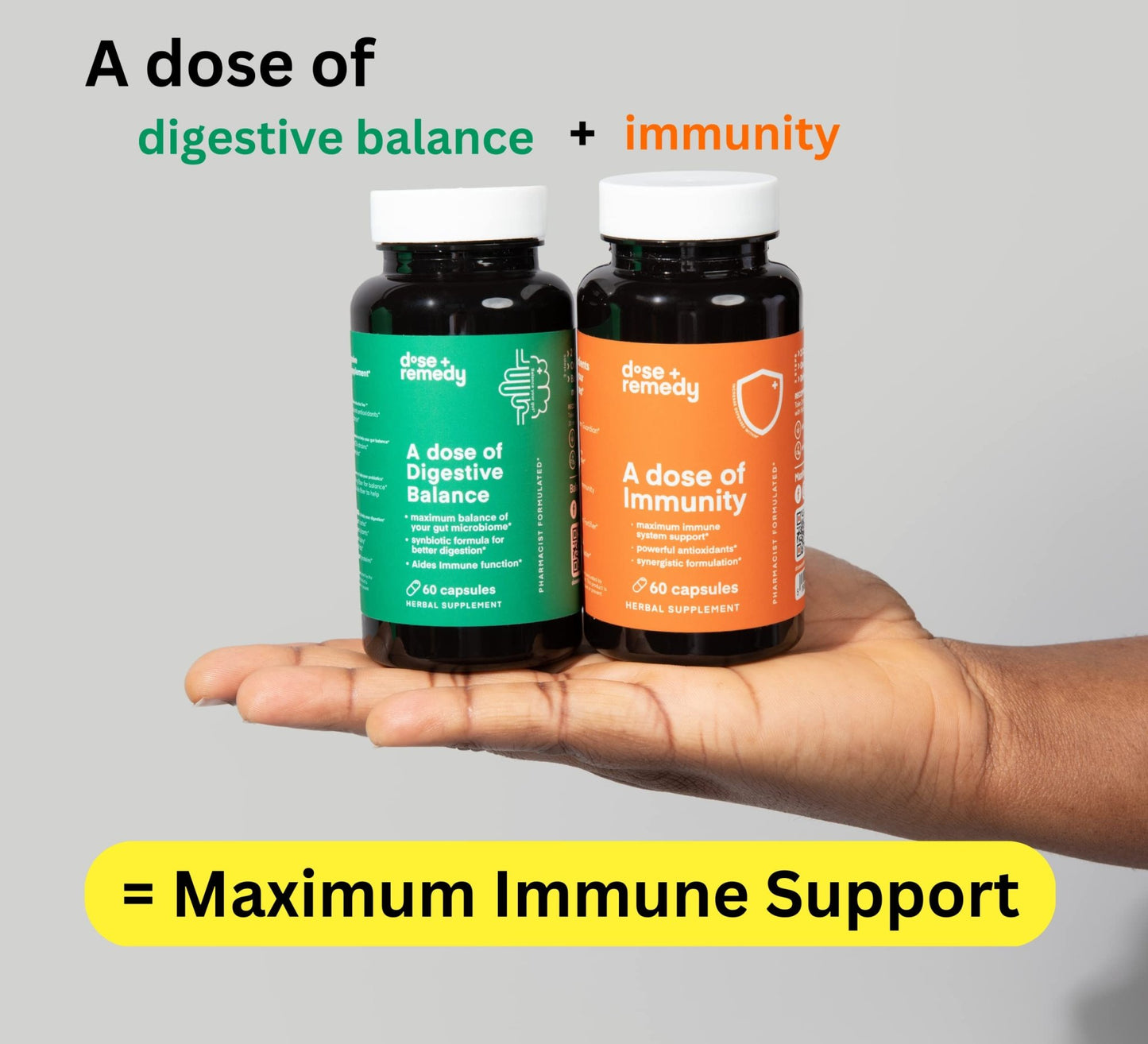 A dose of Digestive Balance-Gut Health Supplement-USDA-Kombucha, 7 Probiotic Strains and Prebiotics for Microbiome-Digestive Enzymes for Digestion - dailyvitalstore