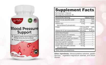 AAMATEC LIFE Blood Pressure Support Supplement 90 Capsules - dailyvitalstore