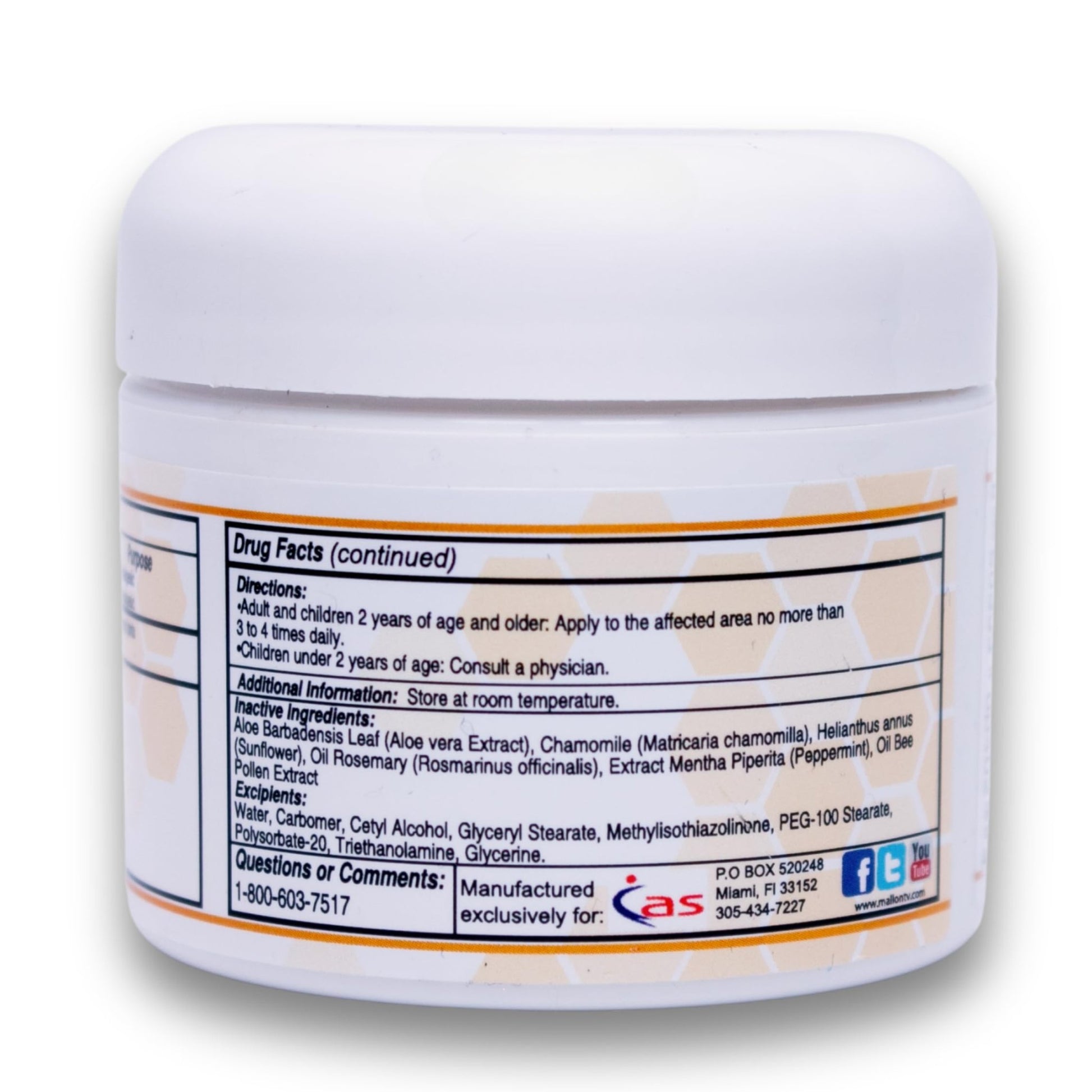 ABEE MED Extra Strength Joint & Muscle Relief Cream – Menthol Cooling & Warming Formula with Bee Pollen, Aloe & Chamomile – Fast-Absorbing Comfort Cream for Back, Knees & Muscles – 2 oz - dailyvitalstore