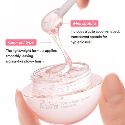 Abib PDRN Collagen Lip Mask Glazed Jelly 0.38 fl oz | Korean Lip Butter Balm Overnight Sleeping Mask Hydrating Care Moisturizer Treatment for Flakey, Dry Lips - dailyvitalstore