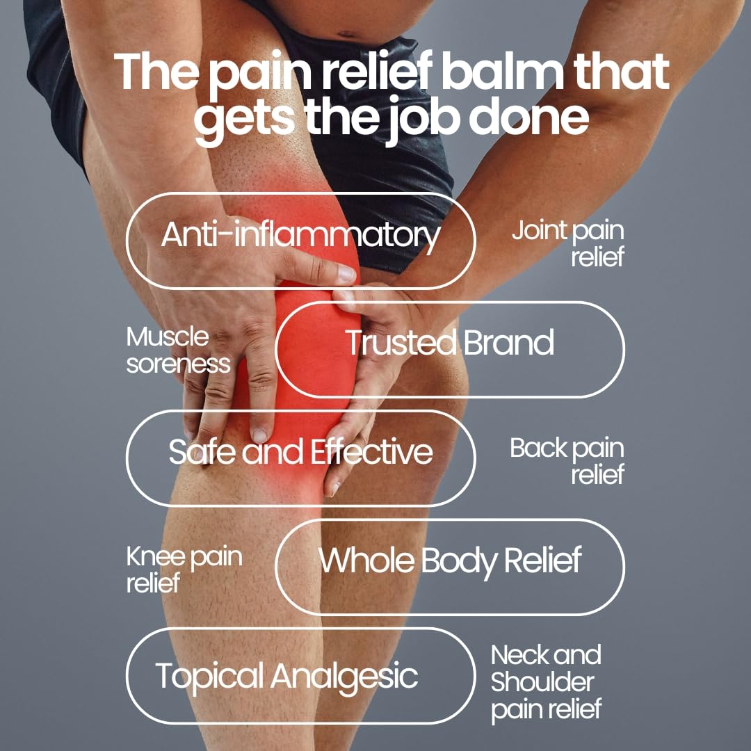 Aboniki Powerful Topical Pain Relief Balm with Natural Ingredients | Powerful Analgesic Soothing Relief for Joints & Muscle Pain, Soreness, Cramps | Long Lasting Full Body Rub (2 Glass Jars) - dailyvitalstore