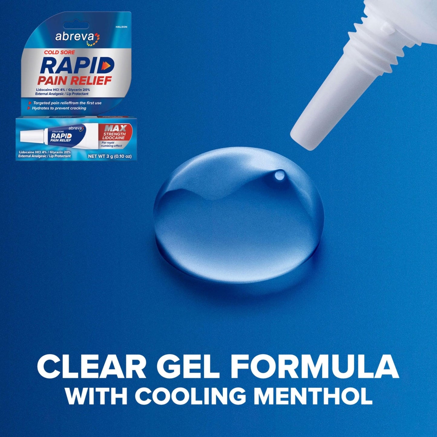 Abreva Cold Sore Treatment Rapid Pain Relief Cream - 1 Tube, 3 Grams - dailyvitalstore