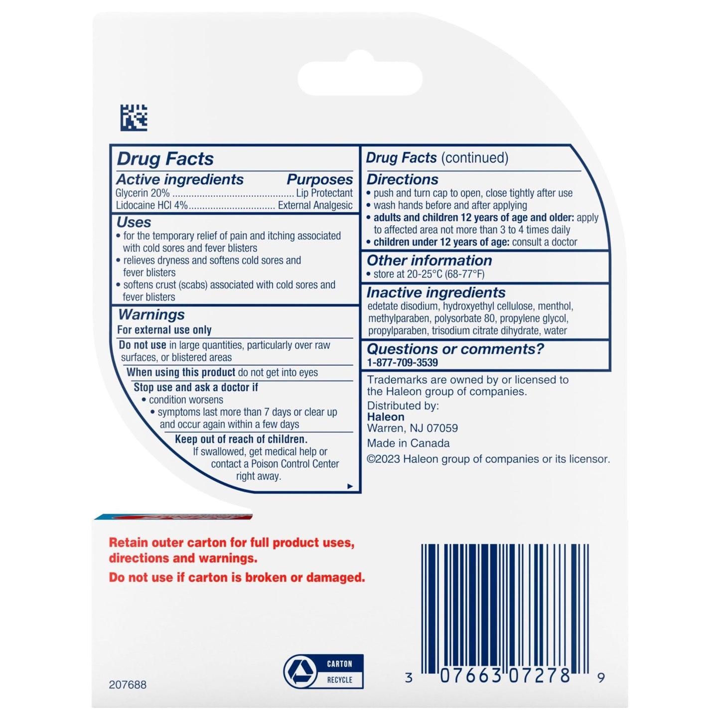 Abreva Cold Sore Treatment Rapid Pain Relief Cream - 1 Tube, 3 Grams - dailyvitalstore