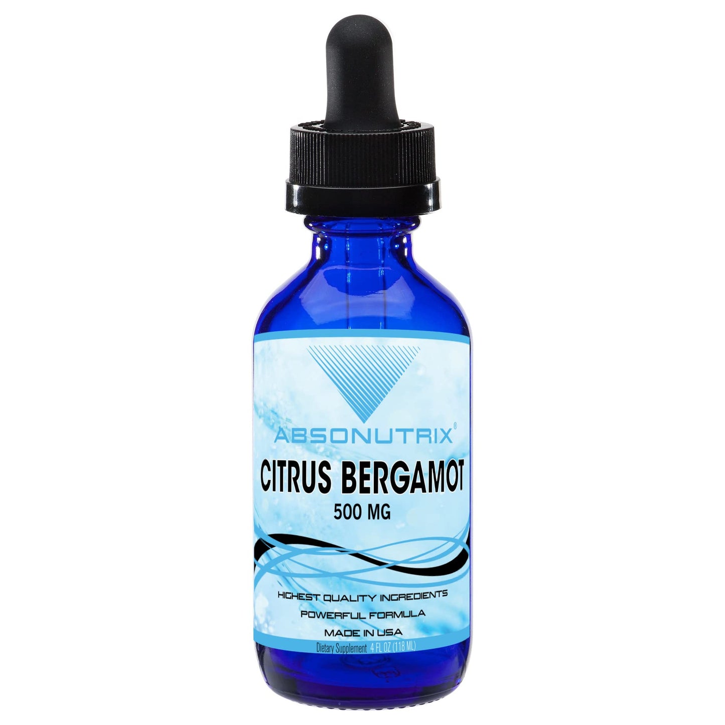 Absonutrix Citrus Bergamot Extract 500 mg, 4 Fl Oz Bottle, 200 Potent Servings, Easy-to-Consume Liquid Drops, Quick Absorption, Gluten-Free, Third-Party Tested - dailyvitalstore