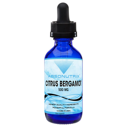 Absonutrix Citrus Bergamot Extract 500 mg, 4 Fl Oz Bottle, 200 Potent Servings, Easy-to-Consume Liquid Drops, Quick Absorption, Gluten-Free, Third-Party Tested - dailyvitalstore
