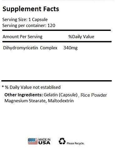 Absonutrix Dihydromyricetin - 520 mg, 120 Servings, Made in USA, Quick Absorption, Quality Potent Ingredients, Third-Party Tested, Non-GMO, GMP Certified, Cruelty Free Products - dailyvitalstore