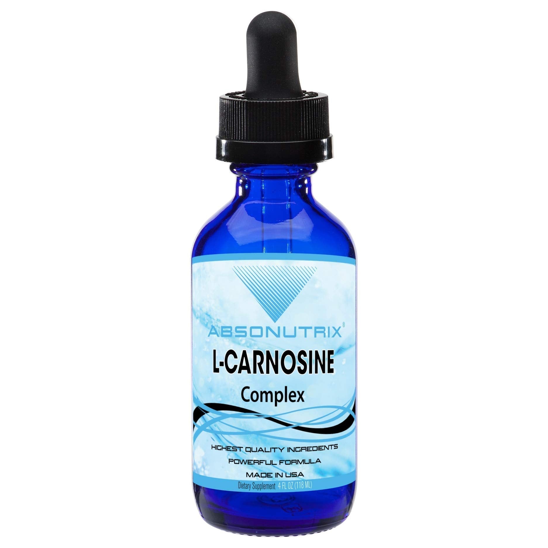 Absonutrix L-Carnosine - 583 mg 4 Oz Bottle, 200 Highly Potent Servings, Easy-to-Consume Drops, High Bioavailability, Third-Party Tested, GMP-Certified, Non-GMO, Cruelty-Free Products, Made in USA - dailyvitalstore