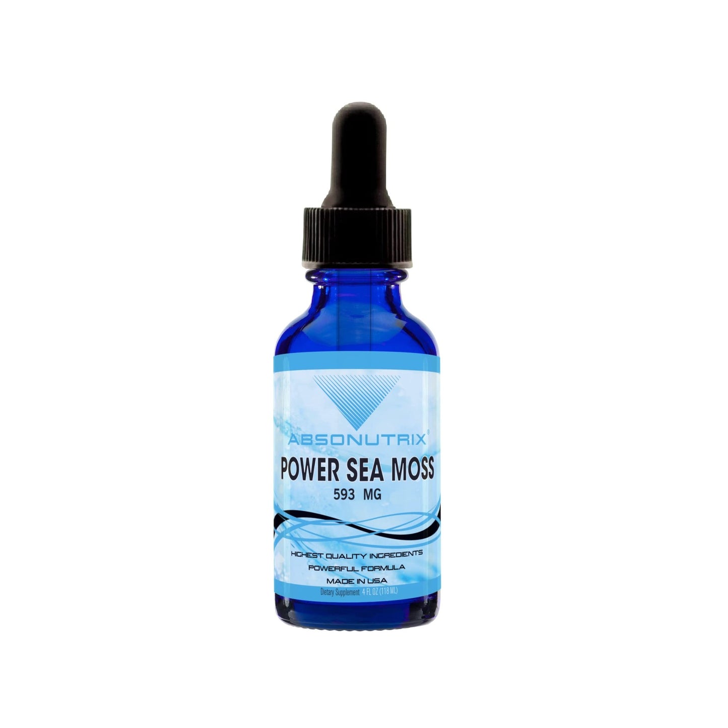 Absonutrix Power Sea Moss with Blend Burdock Root Extract 593mg, 4 Oz Liquid, 200 Servings, Made in USA, Quick Absorption, Quality Potent Ingredients, Third-Party Tested, Non-GMO - dailyvitalstore