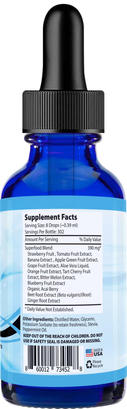 Absonutrix Superfood Extract 390 mg, 4 Oz Liquid, 302 Servings, Made in USA, Quick Absorption, Quality Potent Ingredients, Non-GMO, GMP Certified, Cruelty-Free Products - dailyvitalstore
