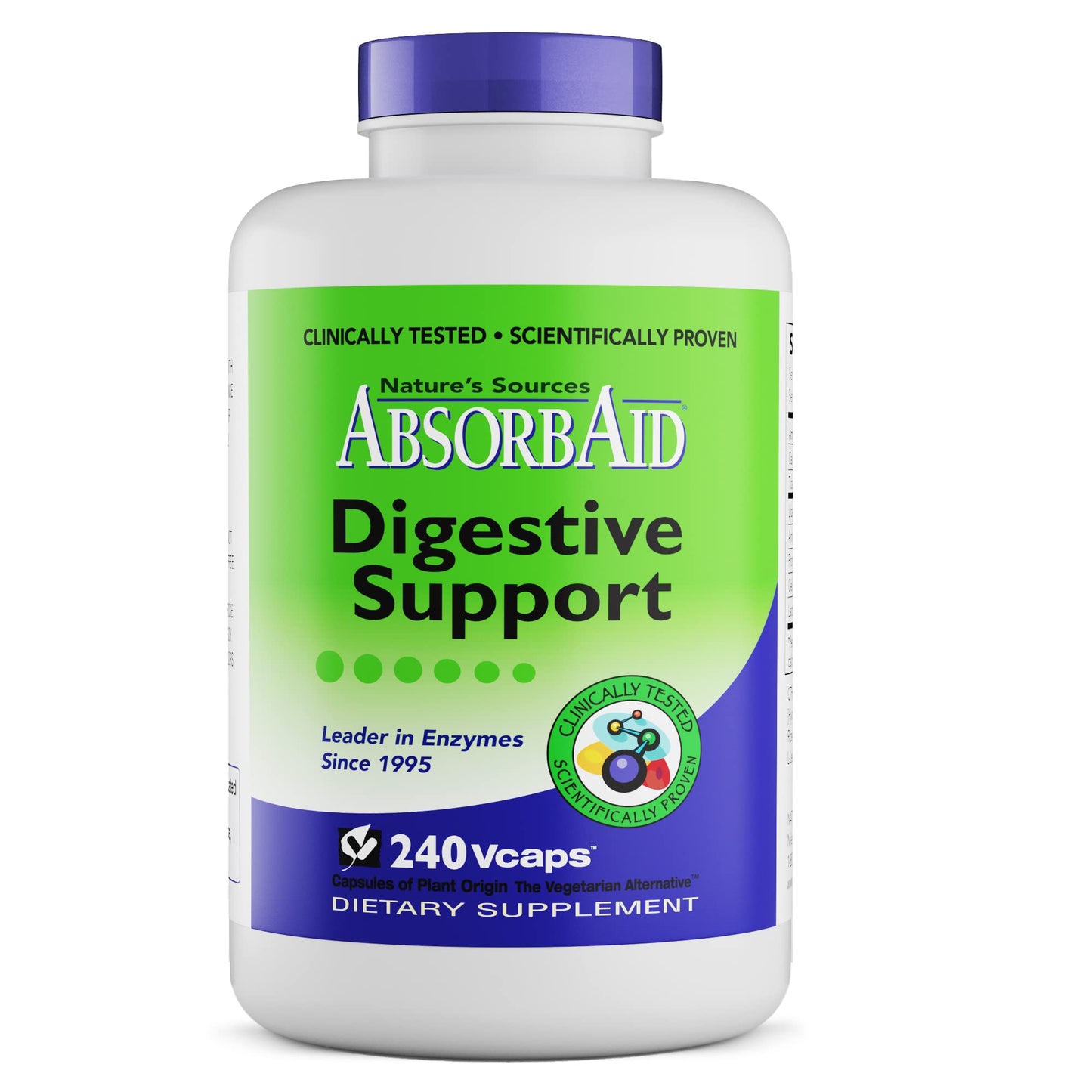AbsorbAid Digestive Enzymes 240 vCaps, Proven to Increase Vital Nutrient Absorption by up to 71% - dailyvitalstore