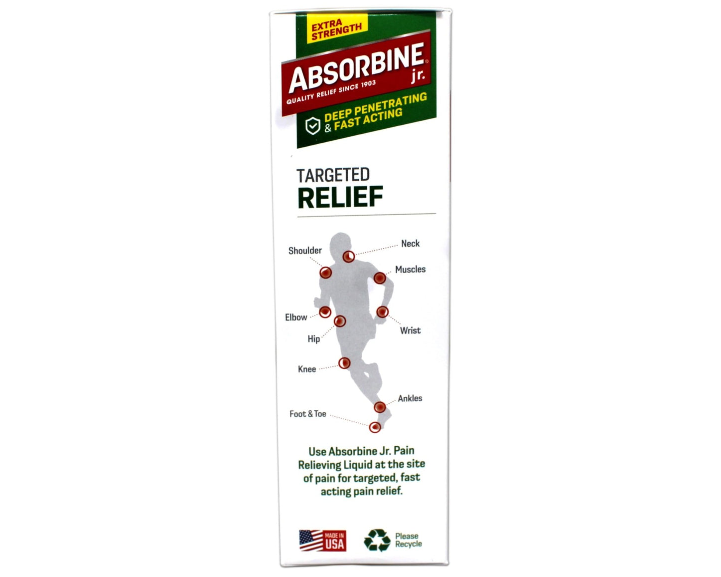 ABSORBINE JR. Extra Strength Pain Relieving Liquid, for Muscle, Joints, Arthritis Pain, with No-Mess Applicator, 4 Oz - 3 Pack - dailyvitalstore