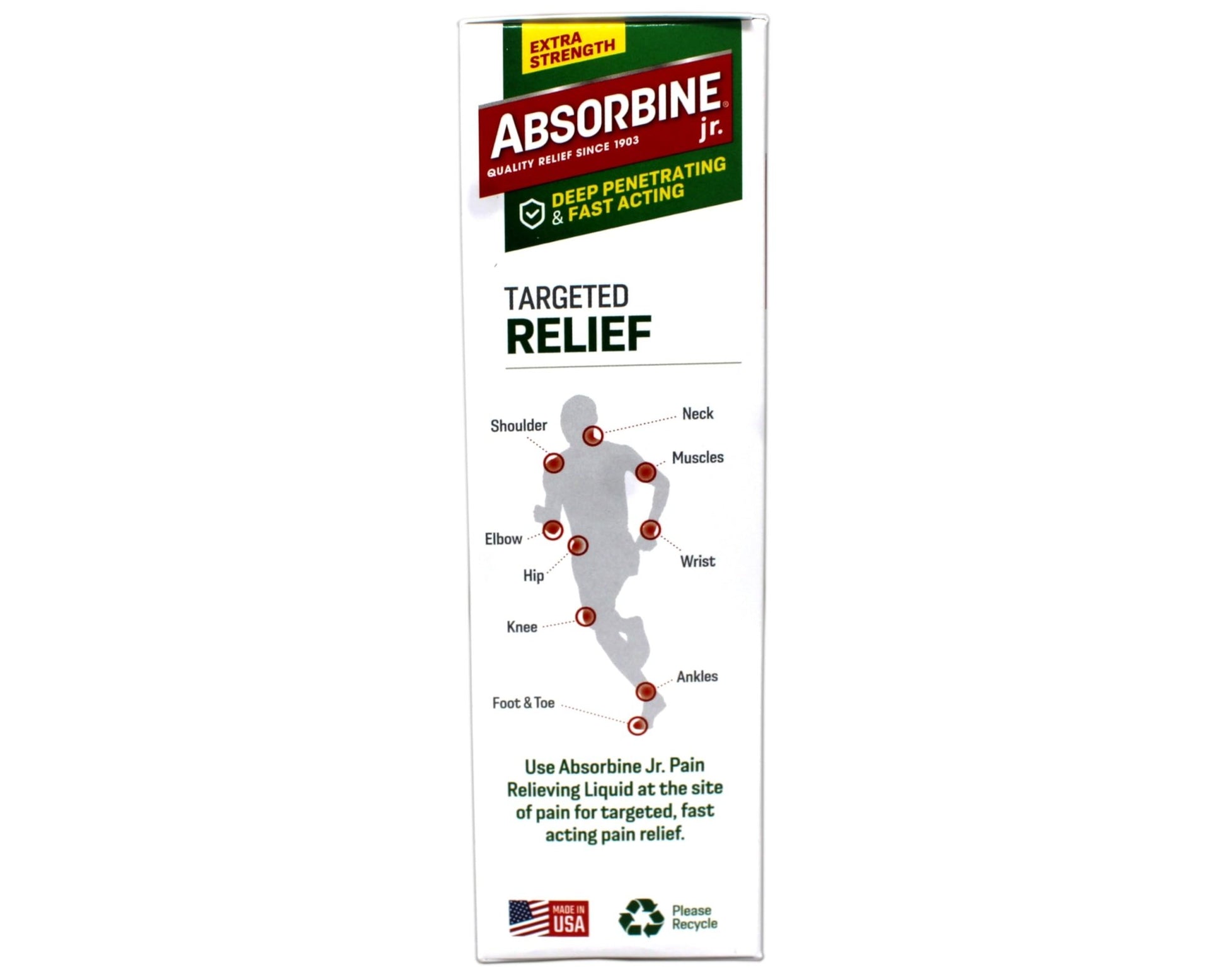 ABSORBINE JR. Extra Strength Pain Relieving Liquid, for Muscle, Joints, Arthritis Pain, with No-Mess Applicator, 4 Oz - 3 Pack - dailyvitalstore