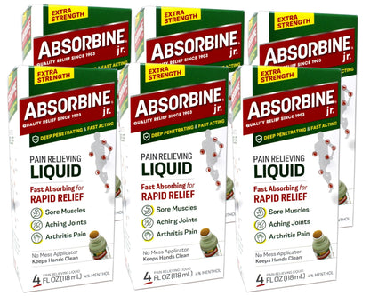 Absorbine Plus Pain Relieving Liquid - 4 oz, Pack of 6. - dailyvitalstore