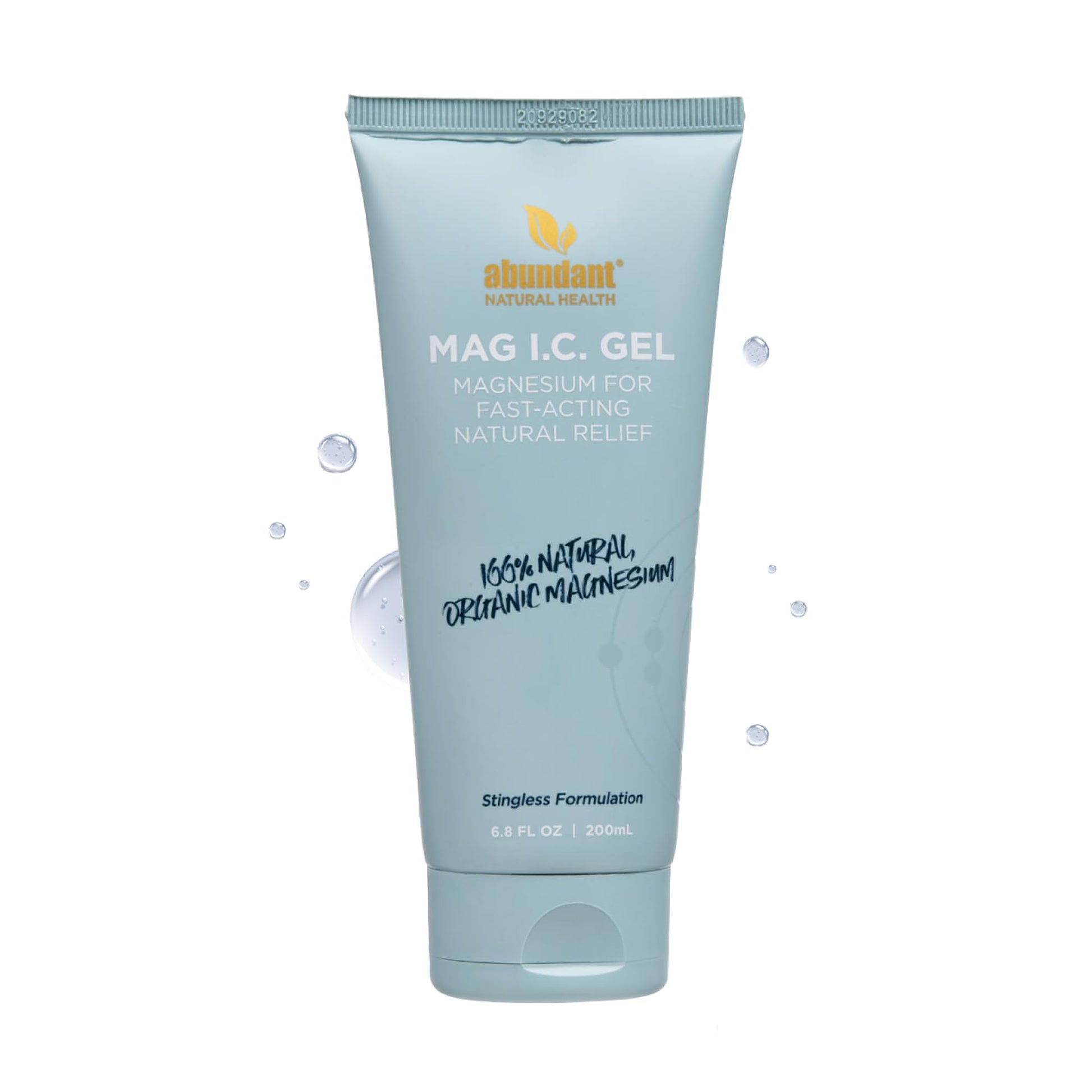 Abundant Natural Health MAG I.C. Magnesium Gel with Cucumber Stem Cells - Fast Muscle Relief, Soothing, Stingless, Safe for Sensitive Skin, Fragrance-Free, 200mL - dailyvitalstore