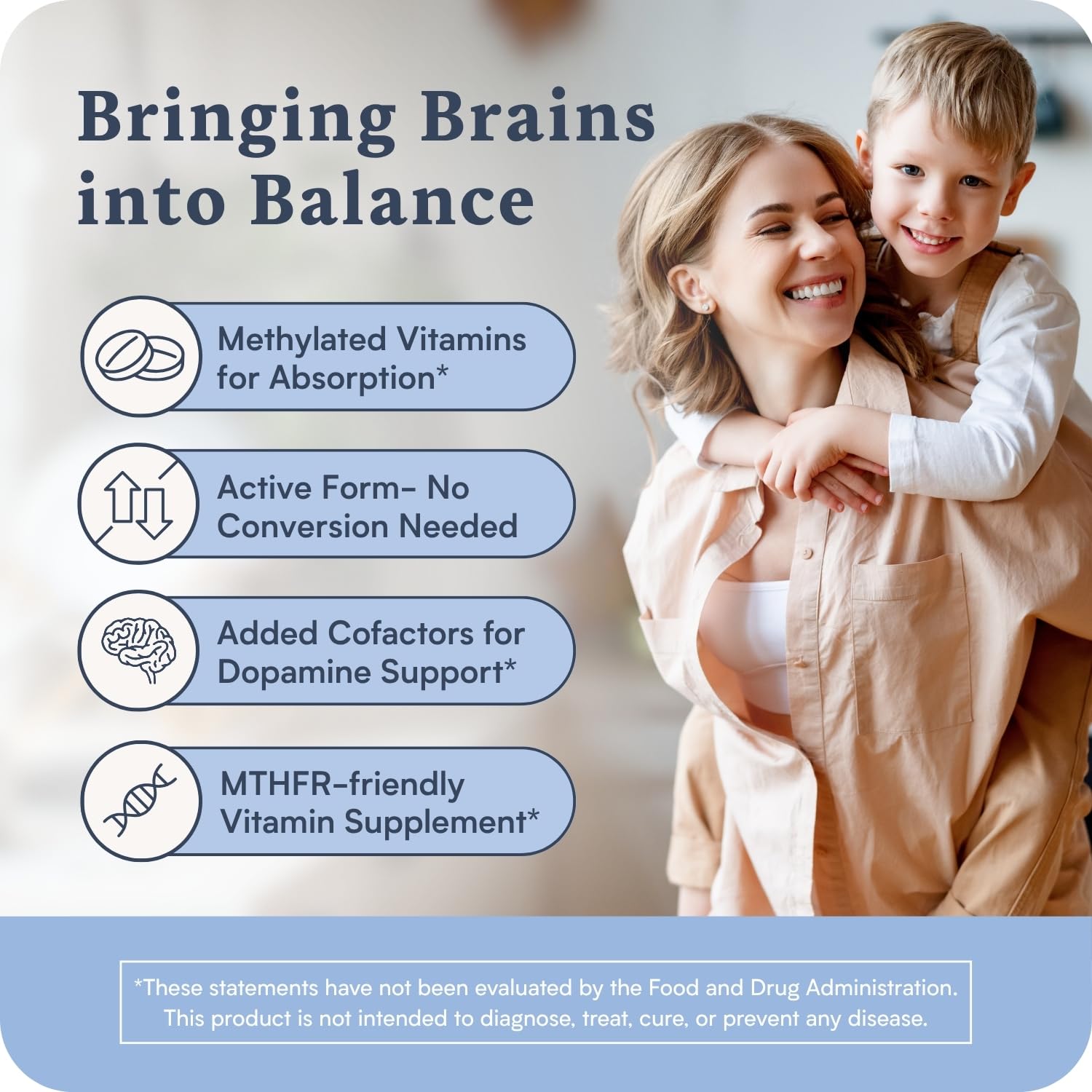 Accentrate Brain Supplement for Focus, Attention, Mood | Complete Vitamin B Complex | Brain Health | Methylated Multivitamin w/L-Methylfolate (5-MTHF), Cofactors Methyl-B12 & P5P | MTHFR Supplement - dailyvitalstore