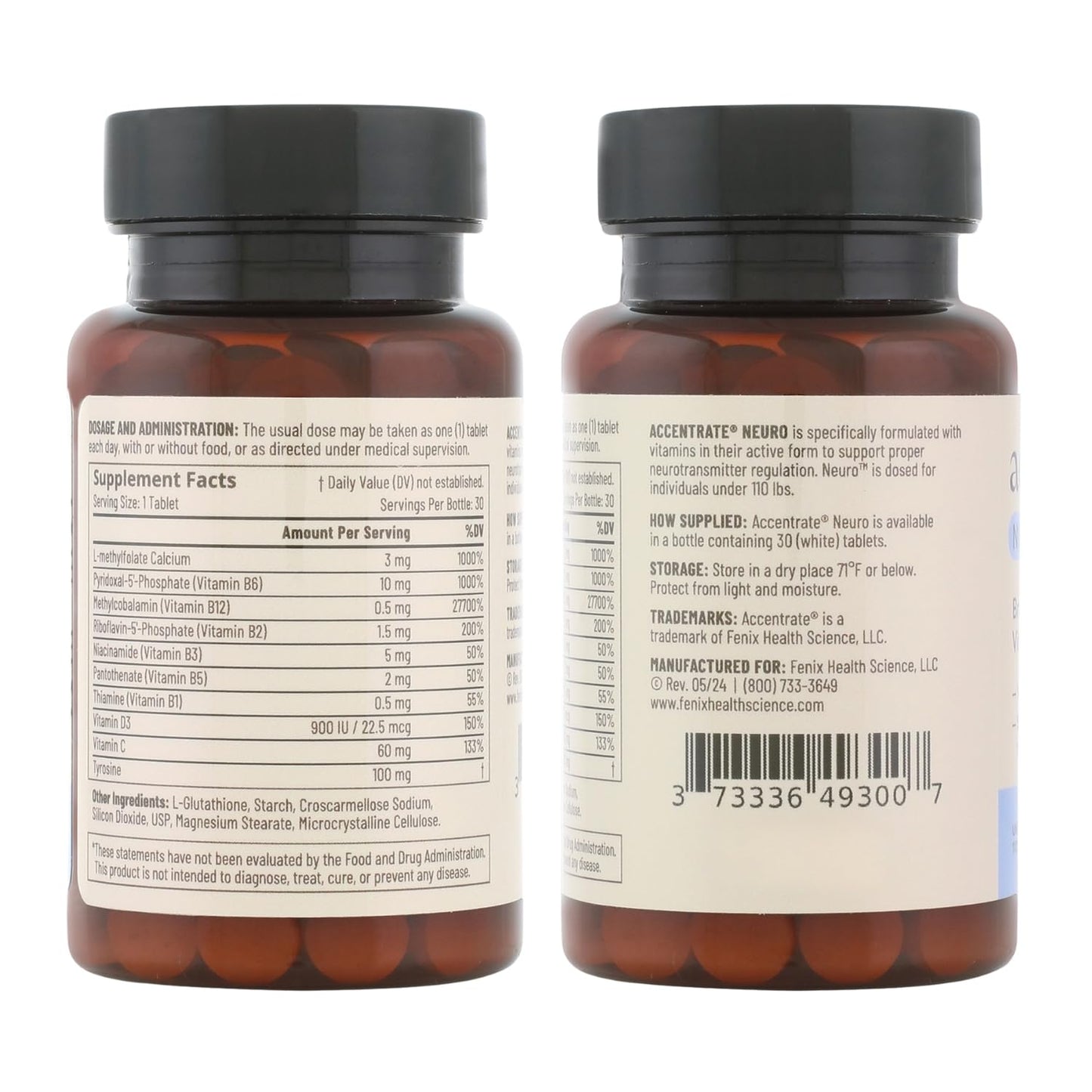 Accentrate Brain Supplement for Focus, Attention, Mood | Complete Vitamin B Complex | Brain Health | Methylated Multivitamin w/L-Methylfolate (5-MTHF), Cofactors Methyl-B12 & P5P | MTHFR Supplement - dailyvitalstore