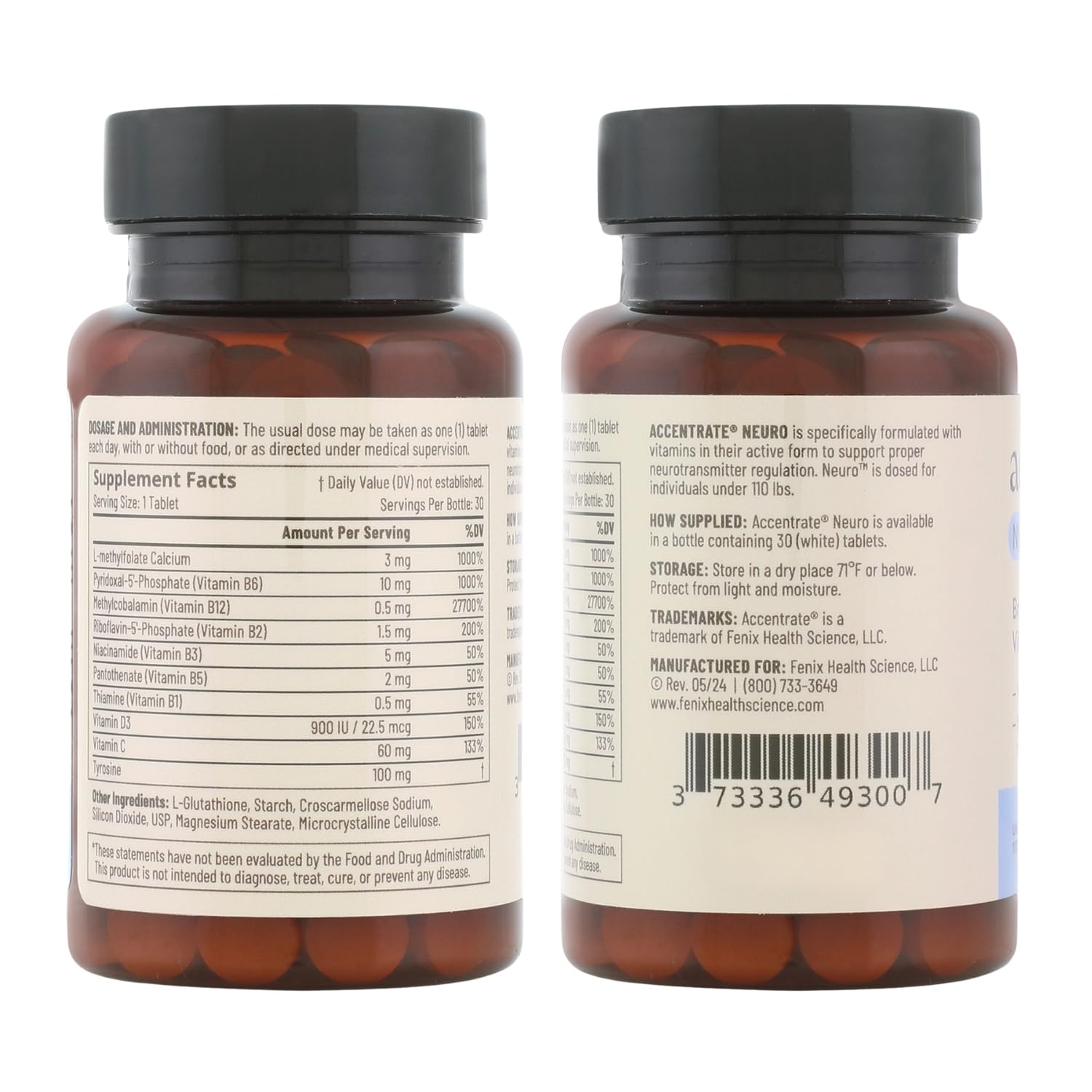 Accentrate Brain Supplement for Focus, Attention, Mood | Complete Vitamin B Complex | Brain Health | Methylated Multivitamin w/L-Methylfolate (5-MTHF), Cofactors Methyl-B12 & P5P | MTHFR Supplement - dailyvitalstore