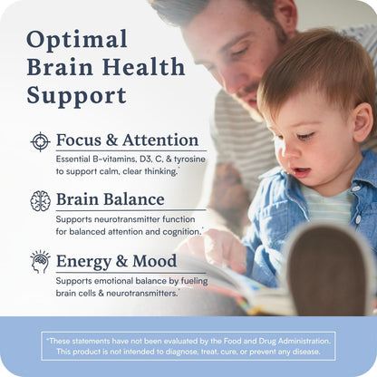 Accentrate Brain Supplement for Focus, Attention, Mood | Complete Vitamin B Complex | Brain Health | Methylated Multivitamin w/L-Methylfolate (5-MTHF), Cofactors Methyl-B12 & P5P | MTHFR Supplement - dailyvitalstore