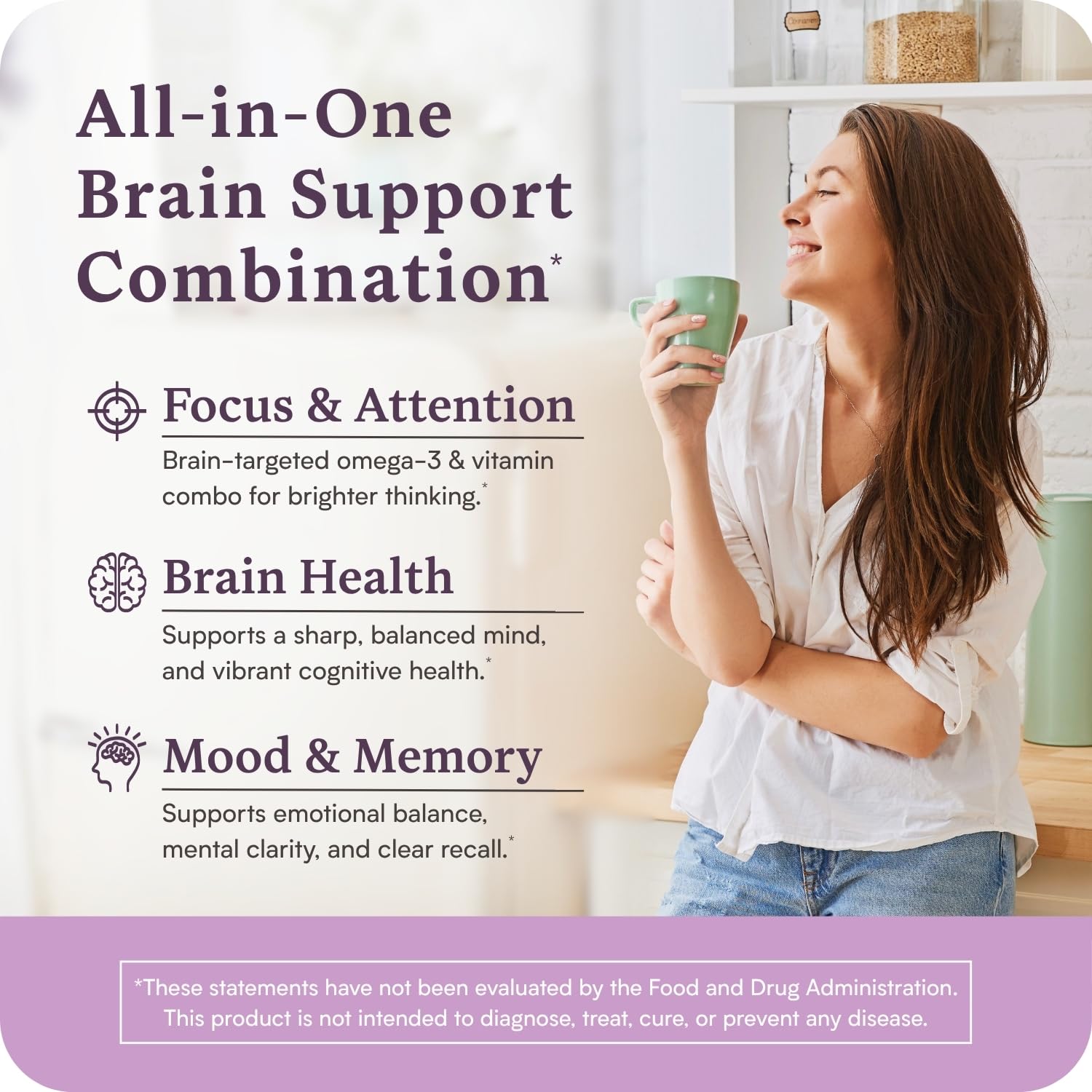Accentrate110 - Focus Supplement - Methylated Vitamin B Complex with Omega 3 Fatty Acid Supplement - L-Methylfolate, Vitamin B12, P-5-P, Riboflavin, VIT D, – 60 Softgels (1 Month Supply) - dailyvitalstore