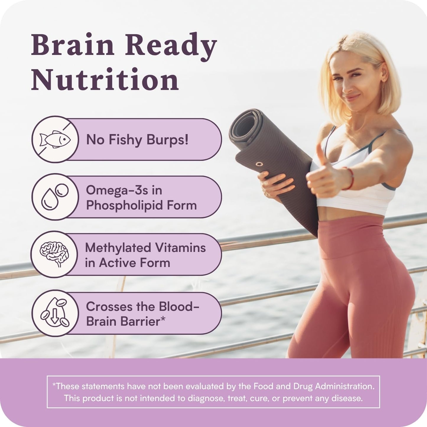 Accentrate110 - Focus Supplement - Methylated Vitamin B Complex with Omega 3 Fatty Acid Supplement - L-Methylfolate, Vitamin B12, P-5-P, Riboflavin, VIT D, – 60 Softgels (1 Month Supply) - dailyvitalstore