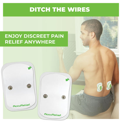 AccuRelief Wireless TENS Electrotherapy Pain Relief System Supply Kit (Packaging May Vary), Works with AccuRelief Wireless Remote Control TENS Device (ACRL-9000), 2 Pair (Pack of 1) - dailyvitalstore