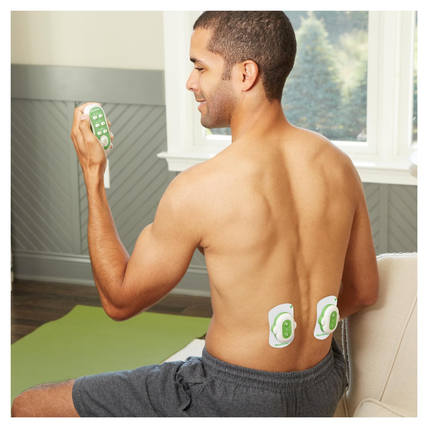 AccuRelief Wireless TENS Unit with Remote Control, TENS Pain Relief Device and Muscle Stimulator, for Back Pain, Neck Pain, Arm and Leg Pain - dailyvitalstore