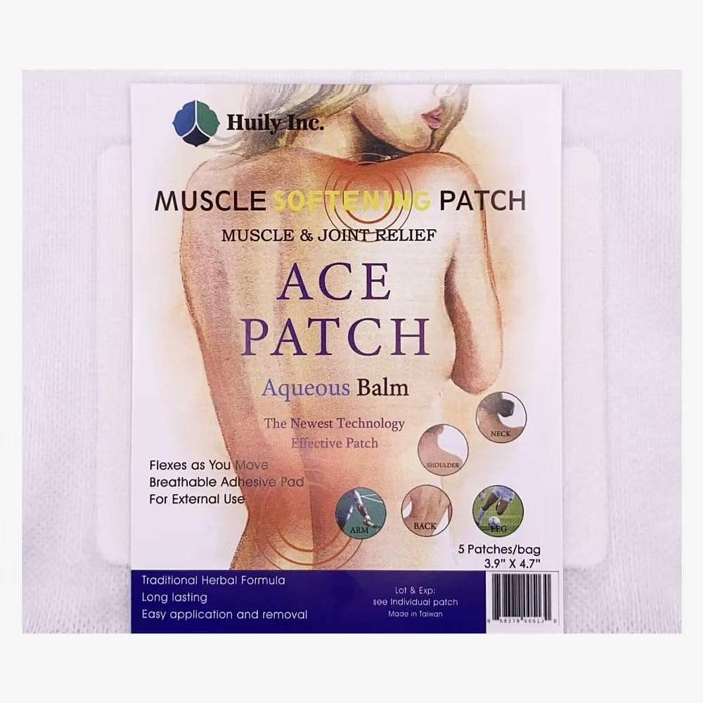 ACE Pain Relief Patch - Aqueous Balm 5 Count - dailyvitalstore